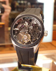 Agelocer 80-Hour Tourbillon Watch - Black Dial, Black Bezel, Rose Gold Case, Black Strap