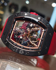 Bonest Gatti 現貨發售 酒桶形夜光碳纖維自動錶 斯巴達勇士-BG9009-R3 Red