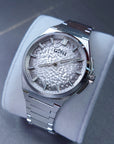Bonest Gatti 現貨發售 冰裂紋一體式錶帶自動錶 BG8013-S2 Silver