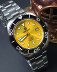 Deep Blue PRO DIVER 200 YELLOW DIAL 42.5MM AUTOMATIC BRACELET DIVE WATCH