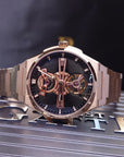 Bonest Gatti Hollow-Out Dial Integrated Strap Automatic Watch - BG8014-S3