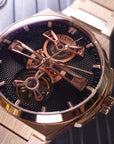 Bonest Gatti Hollow-Out Dial Integrated Strap Automatic Watch - BG8014-S3