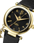 Vivienne Westwood Orb Heart 皮帶手錶 VV006GDBLK