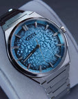 Bonest Gatti 現貨發售 冰裂紋一體式錶帶自動錶 BG8013-S3 Blue