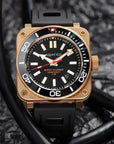 Aquatico Super Charger Bronze Tritium T100氣燈 青銅潛水機械錶 Black Dial