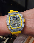 Bonest Gatti 酒桶形水晶多功能自動錶 BG5004-R3-Yellow