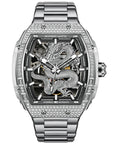 Bonest Gatti 現貨發售龍雕刻水晶自動錶 銀色 BG5605-S1 鋼帶