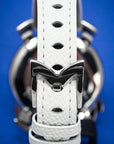 Gaga Milano x Hello Kitty 銀殼白色皮帶錶 5525HY01S0LSWM0