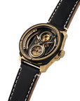 TACS ATL 復古黑金雙鏡頭自動錶 Automatic Twin Lens Retro 2002B 黑色皮帶