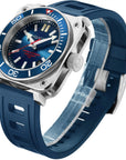 Aquatico Super Charger Steel Man Tritium T100氣燈 機械錶 Blue Dial