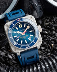 Aquatico Super Charger Steel Man Tritium T100氣燈 機械錶 Blue Dial