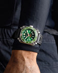 Aquatico Super Charger Steel Man Tritium T100氣燈 機械錶 Green Dial