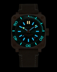 Aquatico Super Charger Bronze Tritium T100氣燈 青銅潛水機械錶 Blue Dial
