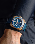 Aquatico Super Charger Bronze Tritium T100氣燈 青銅潛水機械錶 Blue Dial