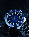 Aquatico Atlas Tritium Watch Fumé Blue Dial T100氣燈潛水機械錶