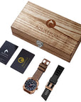 Aquatico Super Charger Bronze Tritium T100氣燈 青銅潛水機械錶 Black Dial