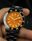 Aquatico Sea Dragon Tritium T100氣燈 潛水機械錶 Orange Dial