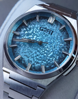 Bonest Gatti 現貨發售 冰裂紋一體式錶帶自動錶 BG8013-S3 Blue