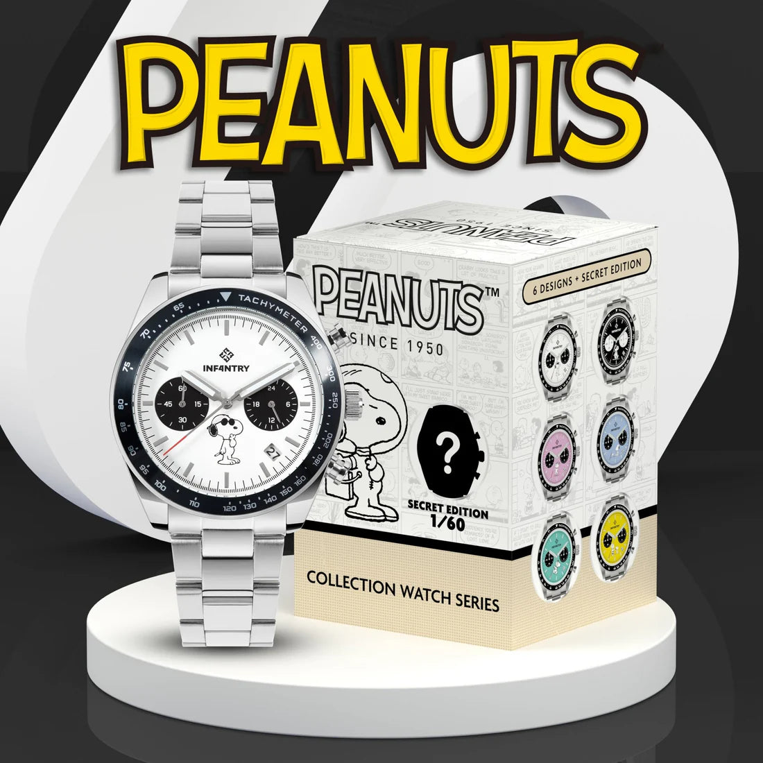 Infantry x Snoopy SP5 Steel Strap Chronograph Quartz Watch