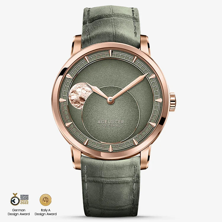 Agelocer Brand New Original Panoramic Luminous Moon Phase
