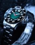 Aquatico Atlas Tritium Watch Fumé Green Dial T100氣燈潛水機械錶