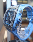 Bonest Gatti 酒桶形水晶多功能自動錶 BG5004-R4-BLUE