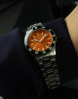 Aquatico Sea Dragon Tritium T100氣燈 潛水機械錶 Orange Dial