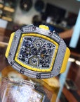 Bonest Gatti 酒桶形水晶多功能自動錶 BG5004-R3-Yellow