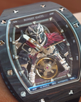 Bonest Gatti 現貨發售 酒桶形夜光碳纖維自動錶 斯巴達勇士-BG9009-R2 Black