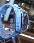 Bonest Gatti 酒桶形水晶多功能自動錶 BG5004-R4-BLUE