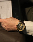 TACS ATL 復古黑金雙鏡頭自動錶 Automatic Twin Lens Retro 2002B 黑色皮帶