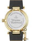 Vivienne Westwood Orb Heart 皮帶手錶 VV006GDBLK