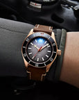 Aquatico Super Star Bronze Tritium T100氣燈 青銅潛水機械錶 Black Dial