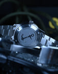 Aquatico Atlas Tritium Watch Fumé Red Dial T100
