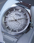 Bonest Gatti 現貨發售 冰裂紋一體式錶帶自動錶 BG8013-S2 Silver