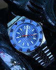 Aquatico Sea Recon 42mm Tritium Sky Blue Dial T100氣燈潛水機械錶