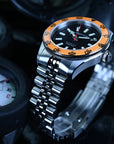 Aquatico Sea Recon 42mm Tritium Black Dial Orange Bezel T100氣燈潛水機械錶
