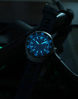 Aquatico Super Marine Titanium5 級鈦合金藍色珍珠貝母面機械錶