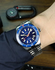 Aquatico Sea Recon 42mm Tritium T100 氣燈 潛水機械錶 Blue