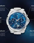 VENEZIANICO Arsenale Calendario 多功能顯示自動錶- 6221580C - Blue