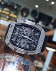 Bonest Gatti 酒桶形水晶多功能自動錶 BG5004-R1-black