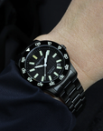 Aquatico Sea Dragon Tritium T100 氣燈 DLC Black Dial 潛水機械錶