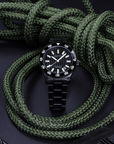 Aquatico Sea Dragon Tritium T100 氣燈 DLC Black Dial 潛水機械錶