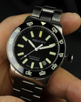 Aquatico Sea Dragon Tritium T100氣燈 潛水機械錶 Black Dial