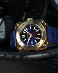 Aquatico Super Bronze Tritium T100氣燈 青銅潛水機械錶 Blue