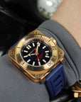 Aquatico Super Bronze Tritium T100氣燈 青銅潛水機械錶 Blue