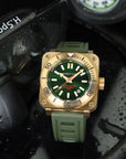 Aquatico Super Bronze Tritium T100氣燈 青銅潛水機械錶 Green