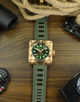 Aquatico Super Bronze Tritium T100氣燈 青銅潛水機械錶 Green