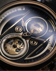 TACS ATL 復古黑金雙鏡頭自動錶 Automatic Twin Lens Retro 2002B 黑色皮帶