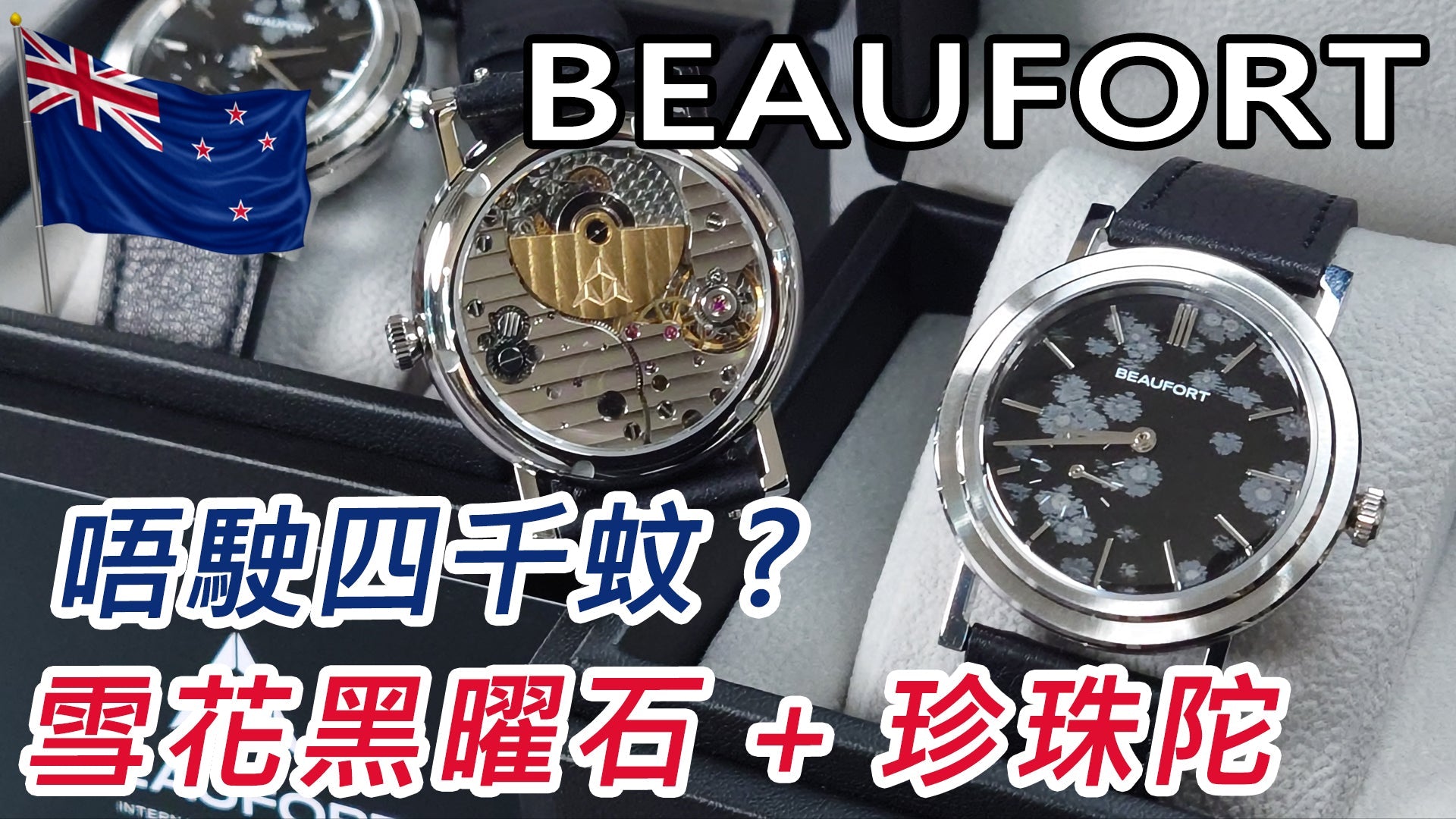 【 Beaufort Permian Rift - Snowflake Obsidian 雪花黑曜石機械錶 】